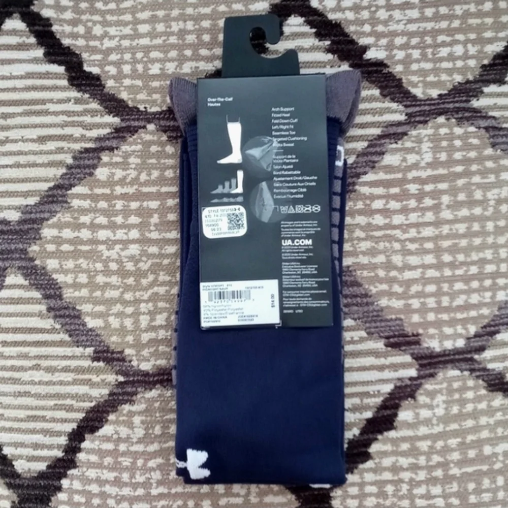 🆕️ ⚽️Unisex Under Armour⚽️ - Midnight Navy/Gray Over-The-Calf Soccer Socks